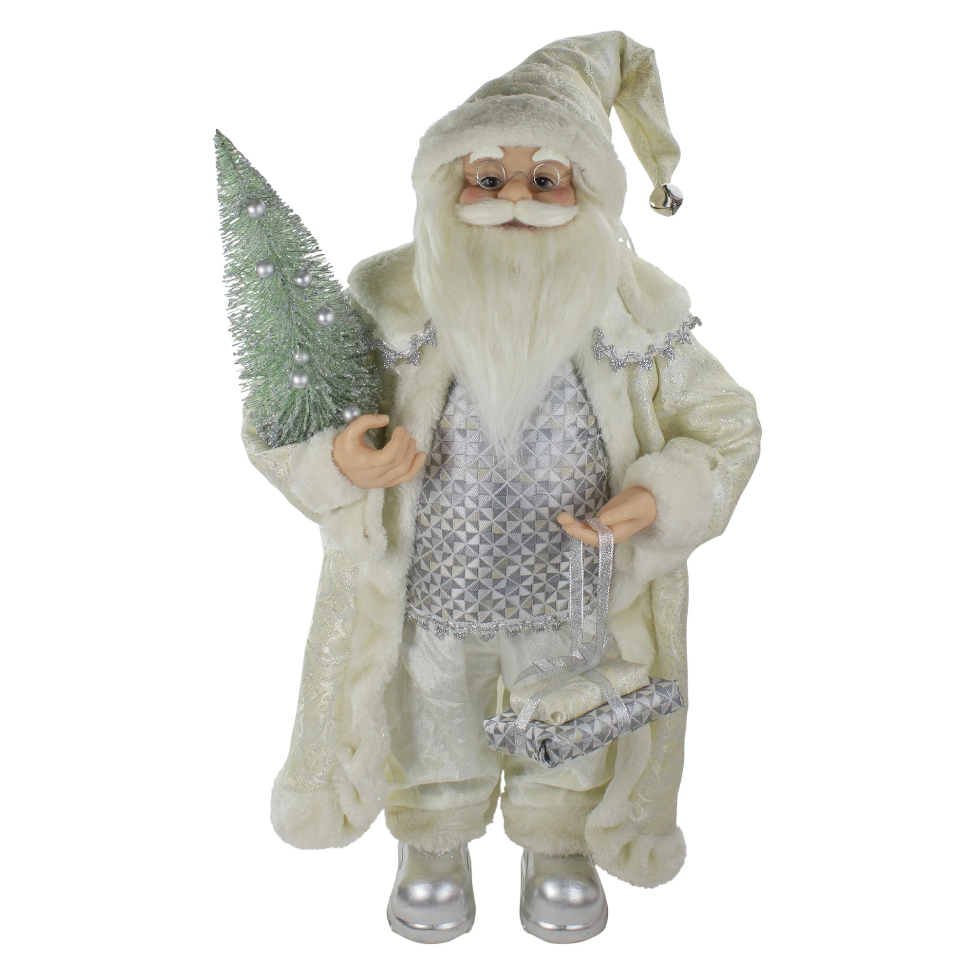 Northlight Indoor Cotton/Faux Fur/Glass Figurines & Knick-Knacks, Green/White/Brown | Walmart (US)