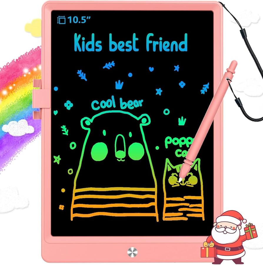 BUKEBU LCD Writing Tablet,10.5 inch Colorful Doodle Board for Kids Pink | Amazon (US)