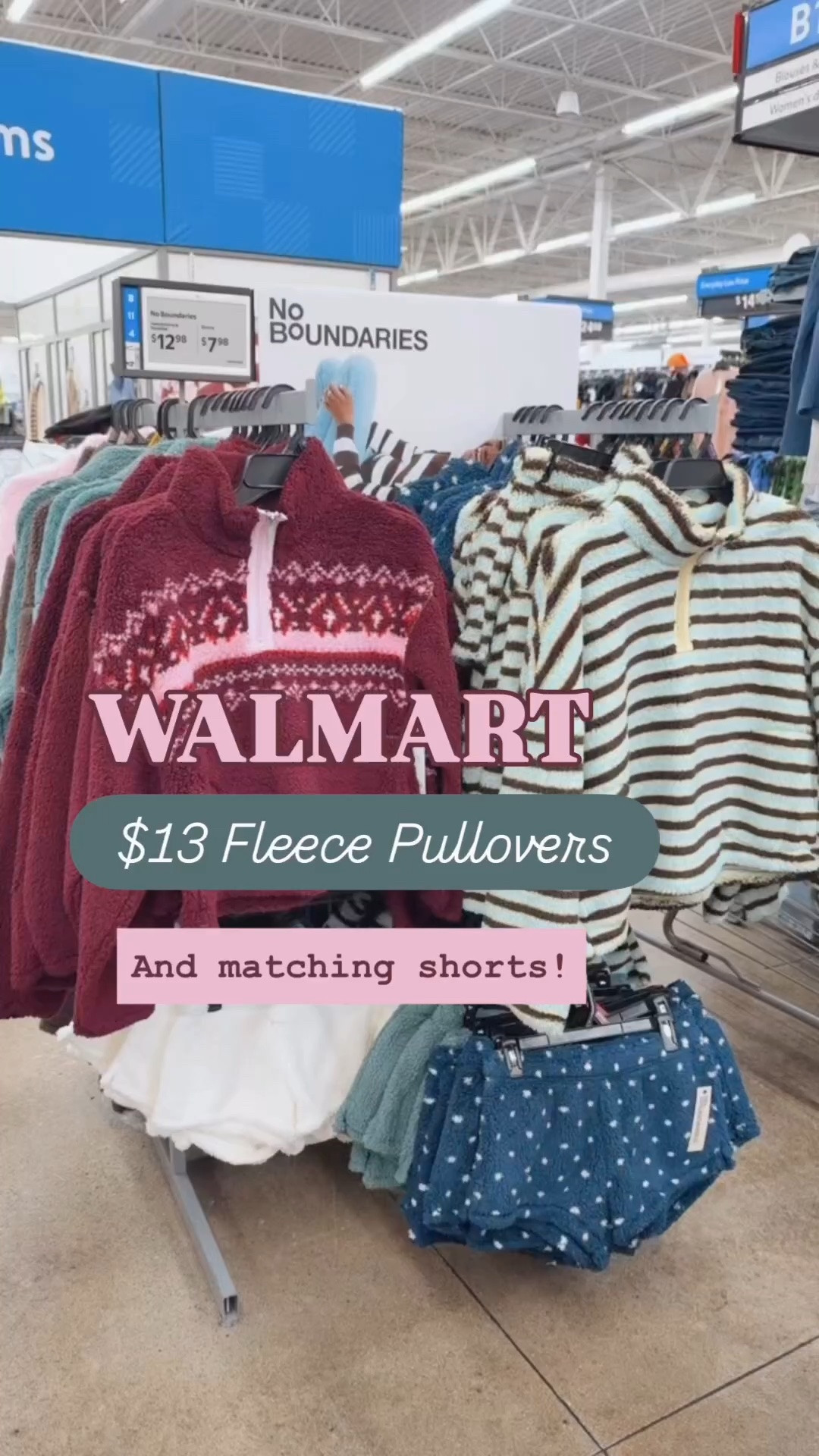 Walmart✨ new arrivals! Fleece pullovers and matching shorts! These are sure to sell out! 😍