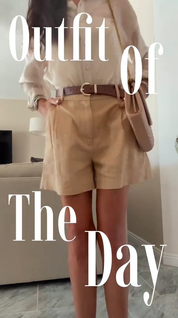Fall outfit | brown | trouser shorts | work wear | work outfit | business casual | heels | trouser shorts | sheer button down | revolver | Anthropologie | transitional | professional 

#LTKSeasonal #LTKWorkwear #LTKSaleAlert