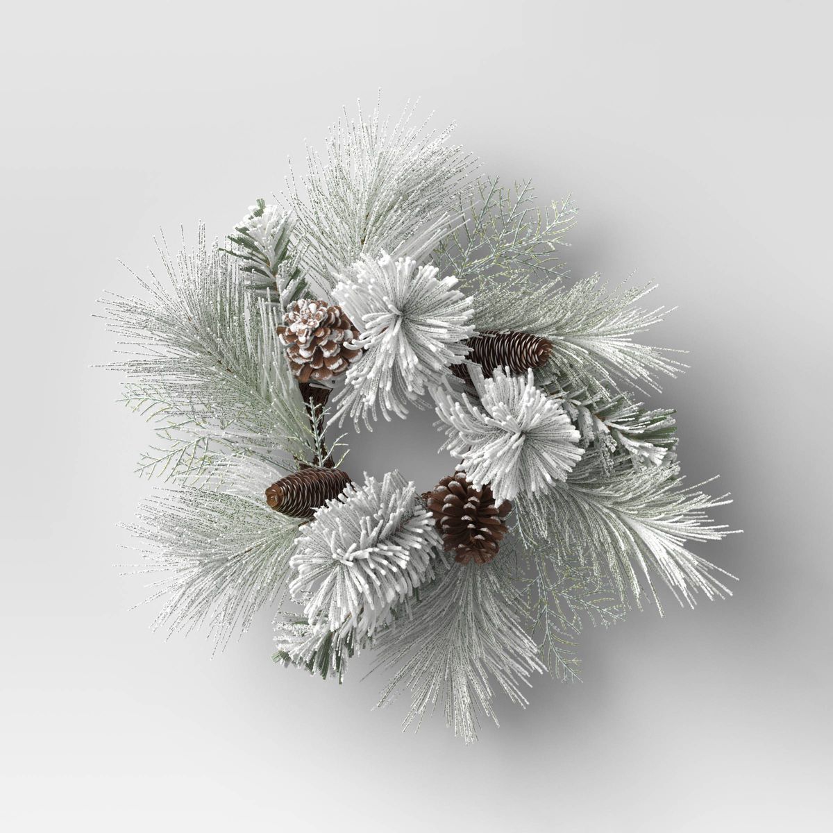 Mini Heavy Flocked Christmas Wreath - Threshold™ | Target