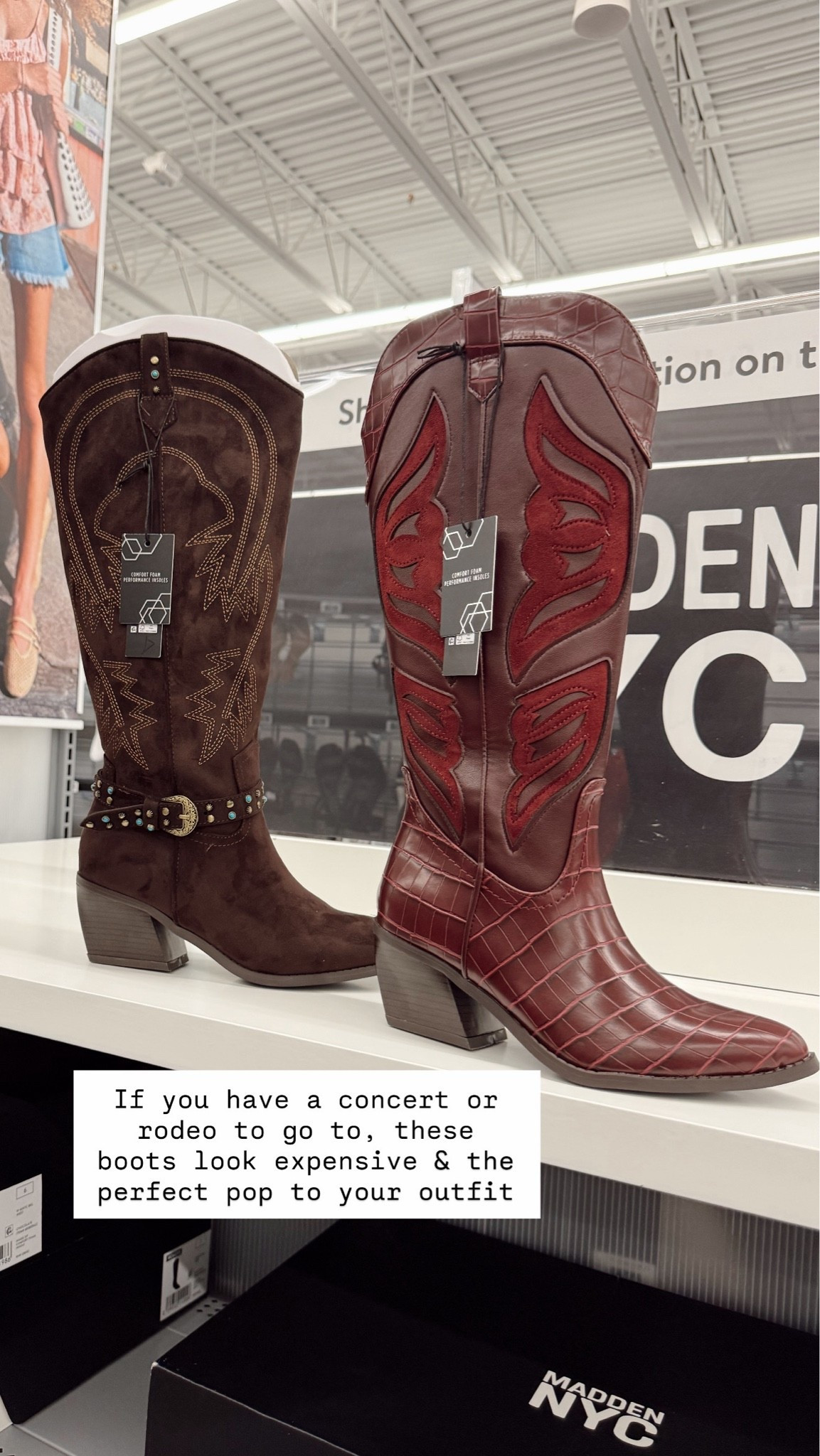 🤍 If you are going to a concert, rodeo or western event theme these boots are the best pop of color & look SO expensive