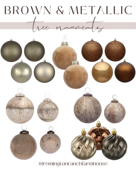 Brown Ornaments - metallic ornaments - christmas decor - Christmas ornaments - gold ornaments

#LTKSeasonal #LTKHoliday