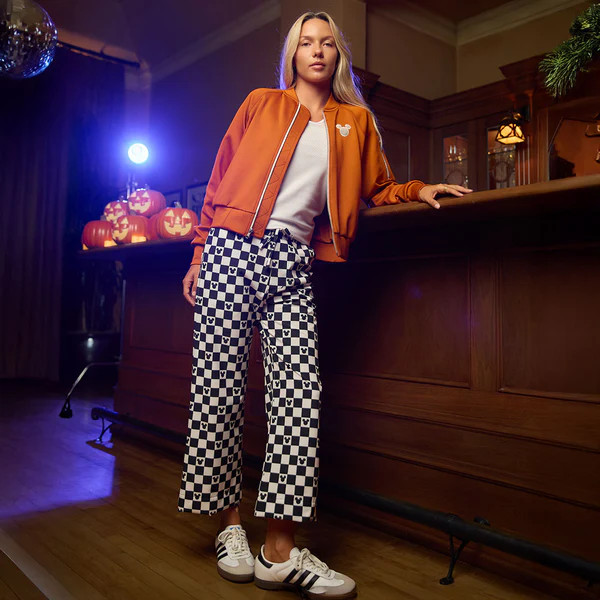 Disney Audrey Wide Leg Pants, Mickey Check | Albion Fit