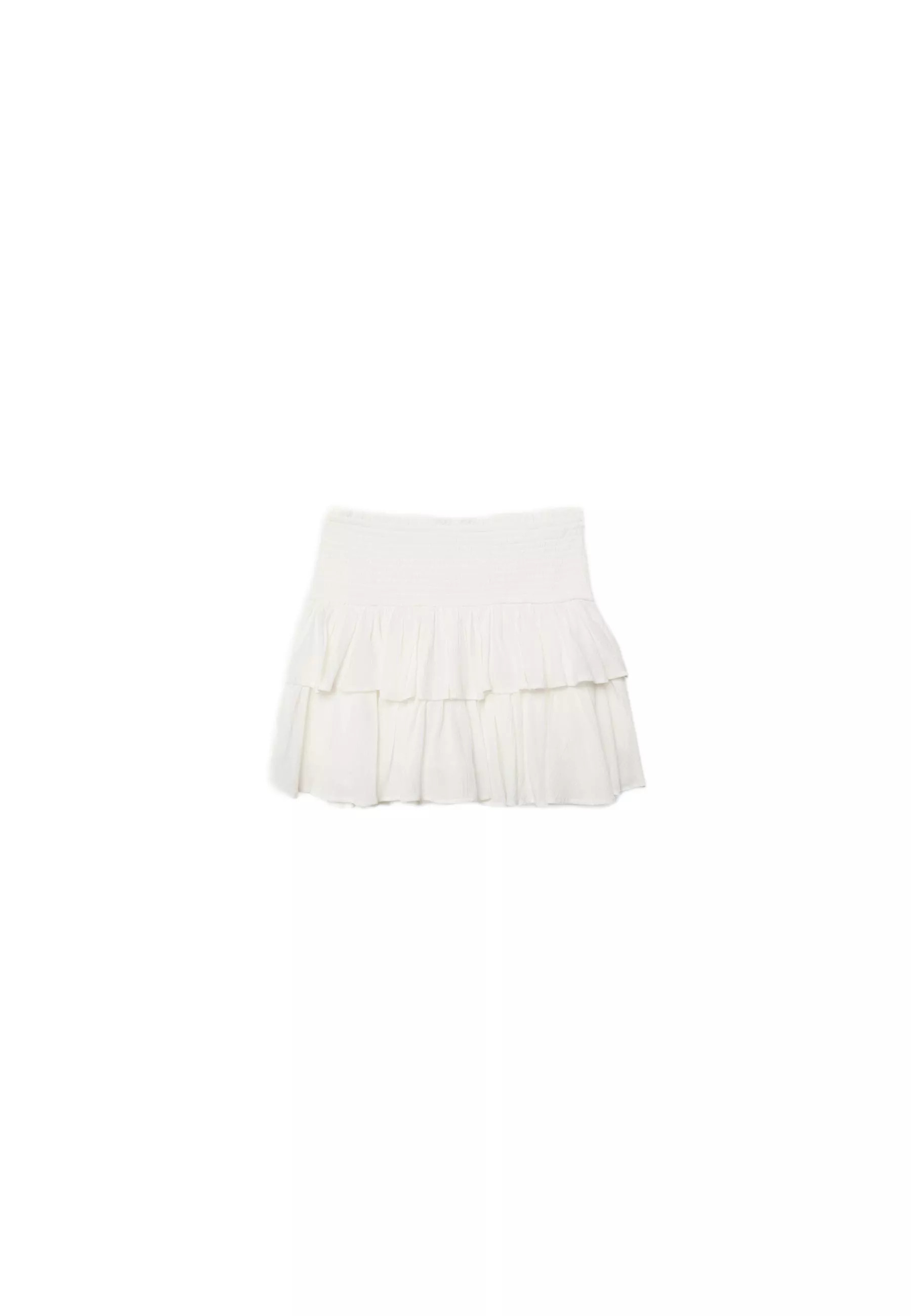 Ruffled mini skort - Women's Skirts | Stradivarius United Kingdom | Stradivarius (UK)