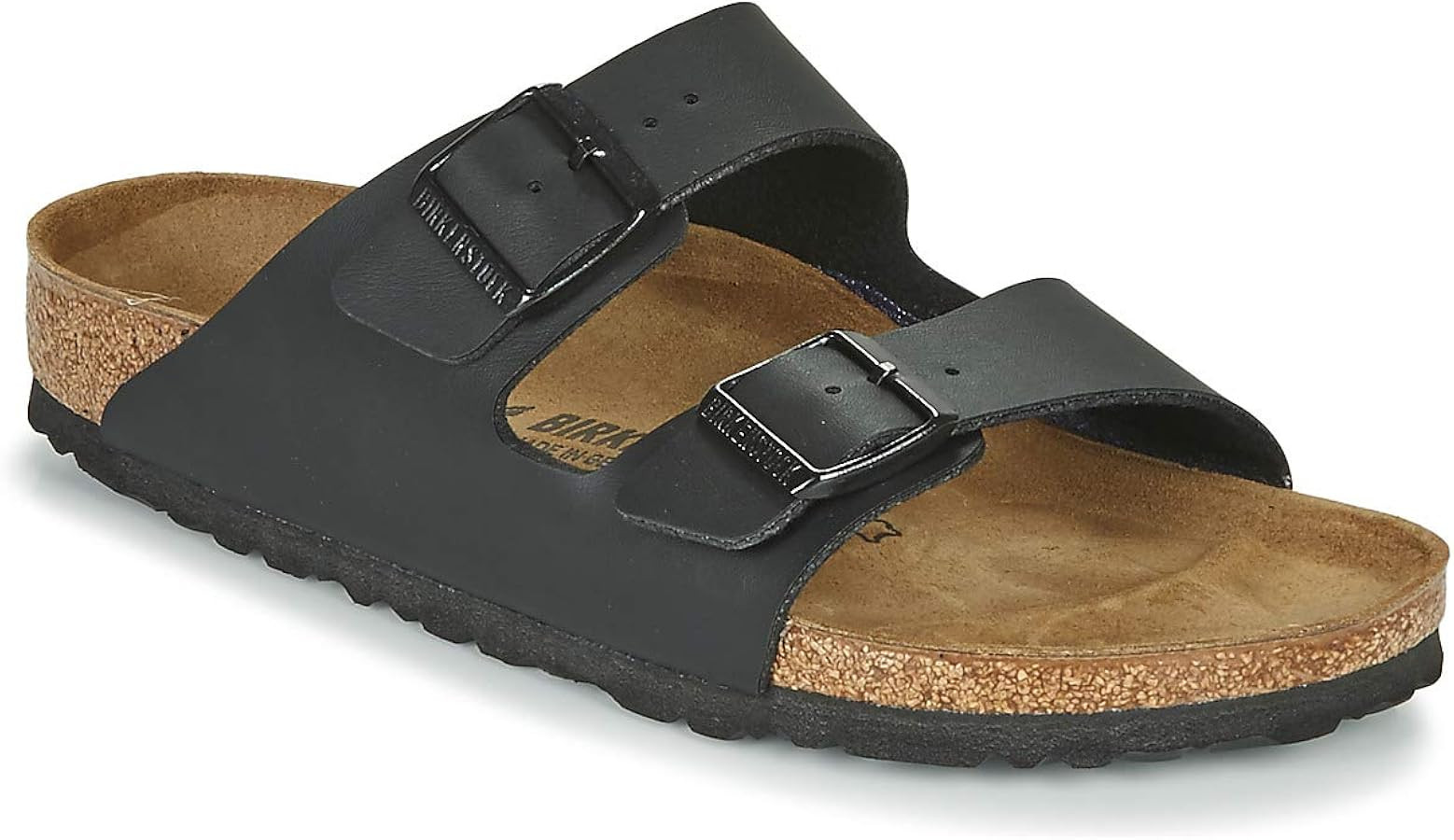 Birkenstock Men's Amalfi Leather Soft Footbed Arizona Sandals | Amazon (US)