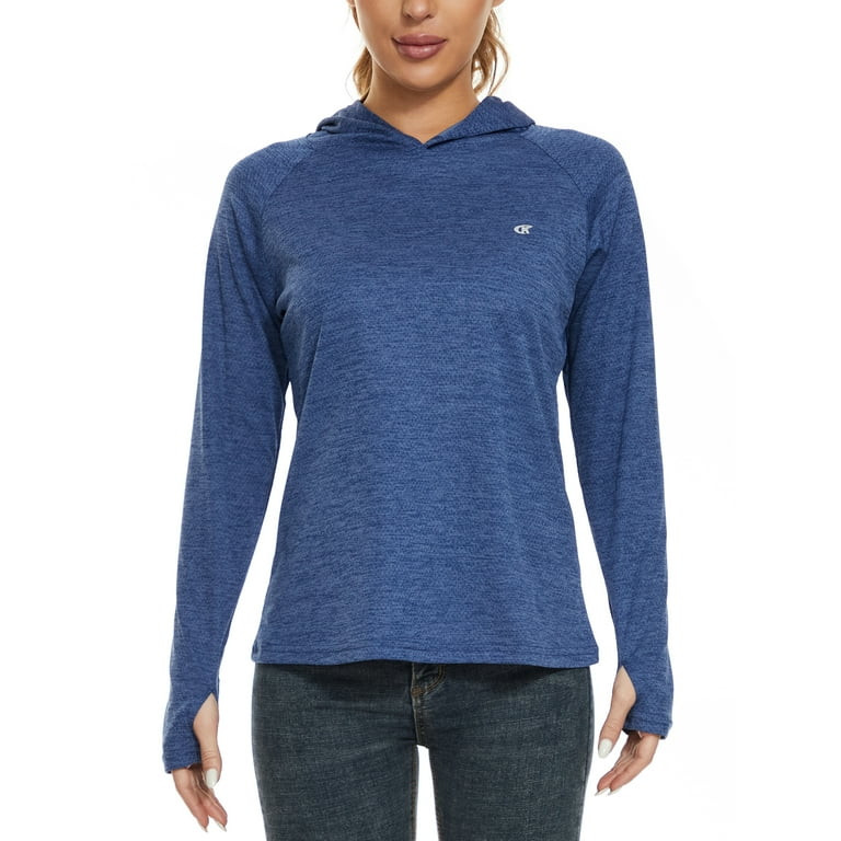 Pdbokew Women's Long Sleeve Shirts UPF50+ Rash Guard Athletic Hoodies Lightweight Thumbholes Swea... | Walmart (US)