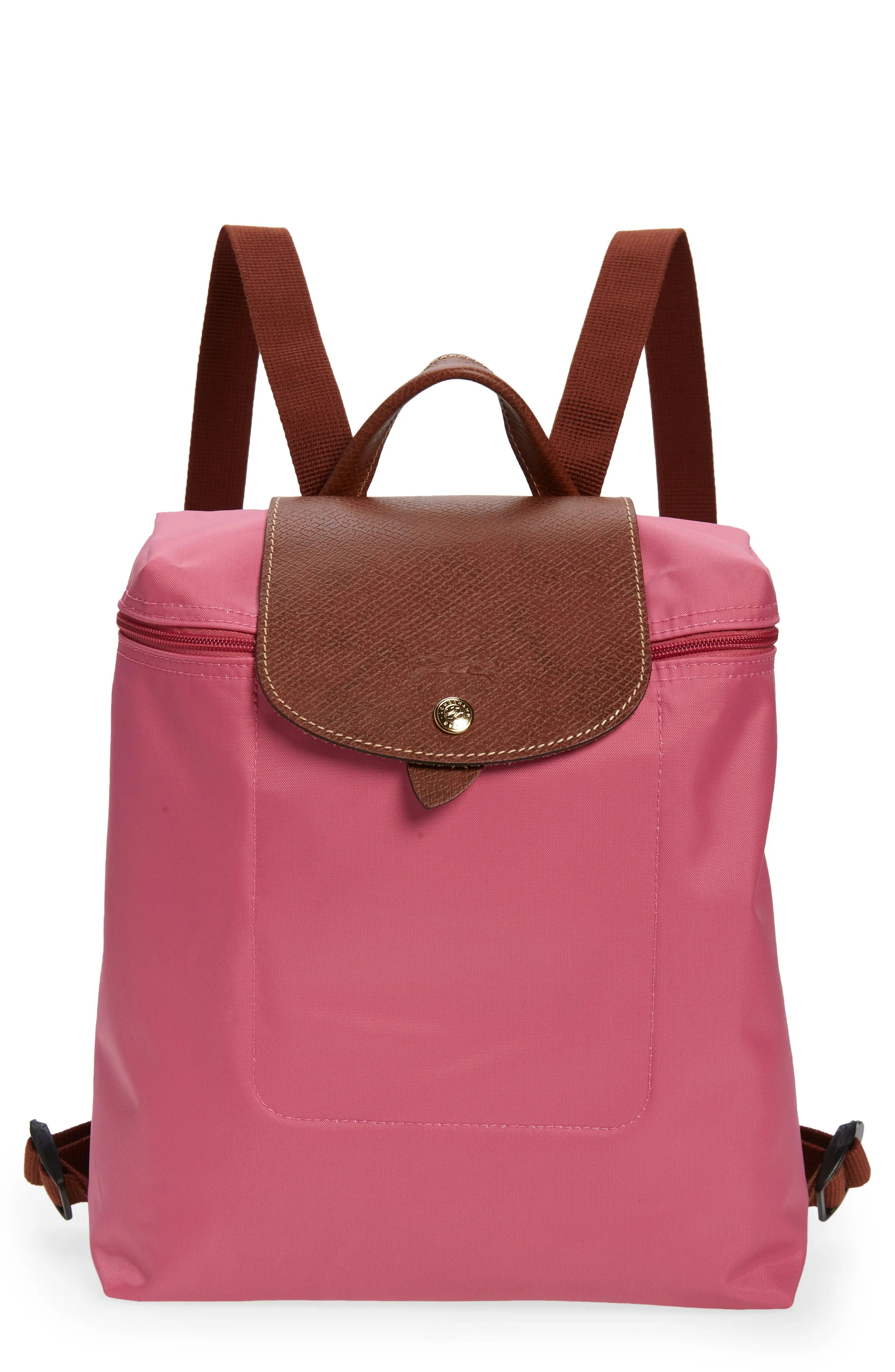 Longchamp Le Pliage Backpack in Peony at Nordstrom | Nordstrom