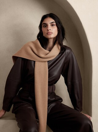Cashmere Ribbed Scarf | Banana Republic Factory
