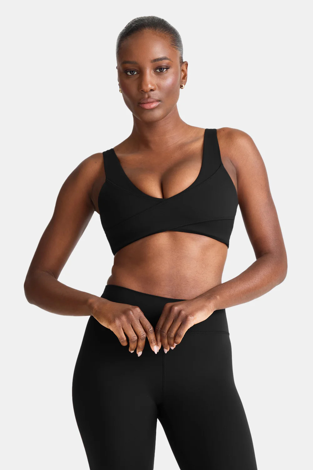 DayFlex Wrap Front Sports Bra - Shadow Black | TALA (UK)