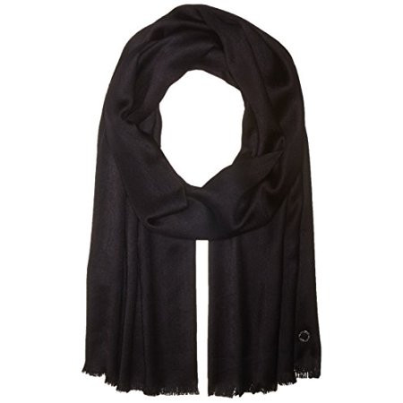 Calvin Klein Women s Pashmina Scarf black solid One Size | Walmart (US)