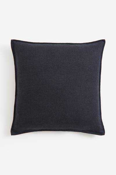 Linen Cushion Cover - Charcoal gray - Home All | H&M US | H&M (US + CA)