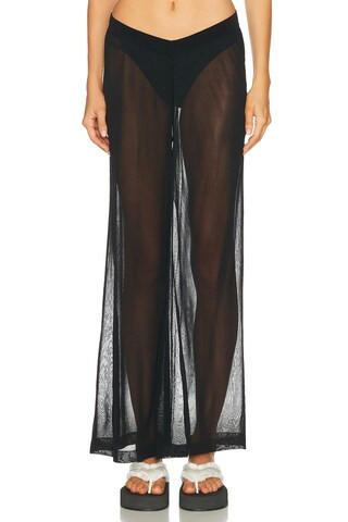 Tropic of C Sheer Palazzo Pant in Black | FWRD 