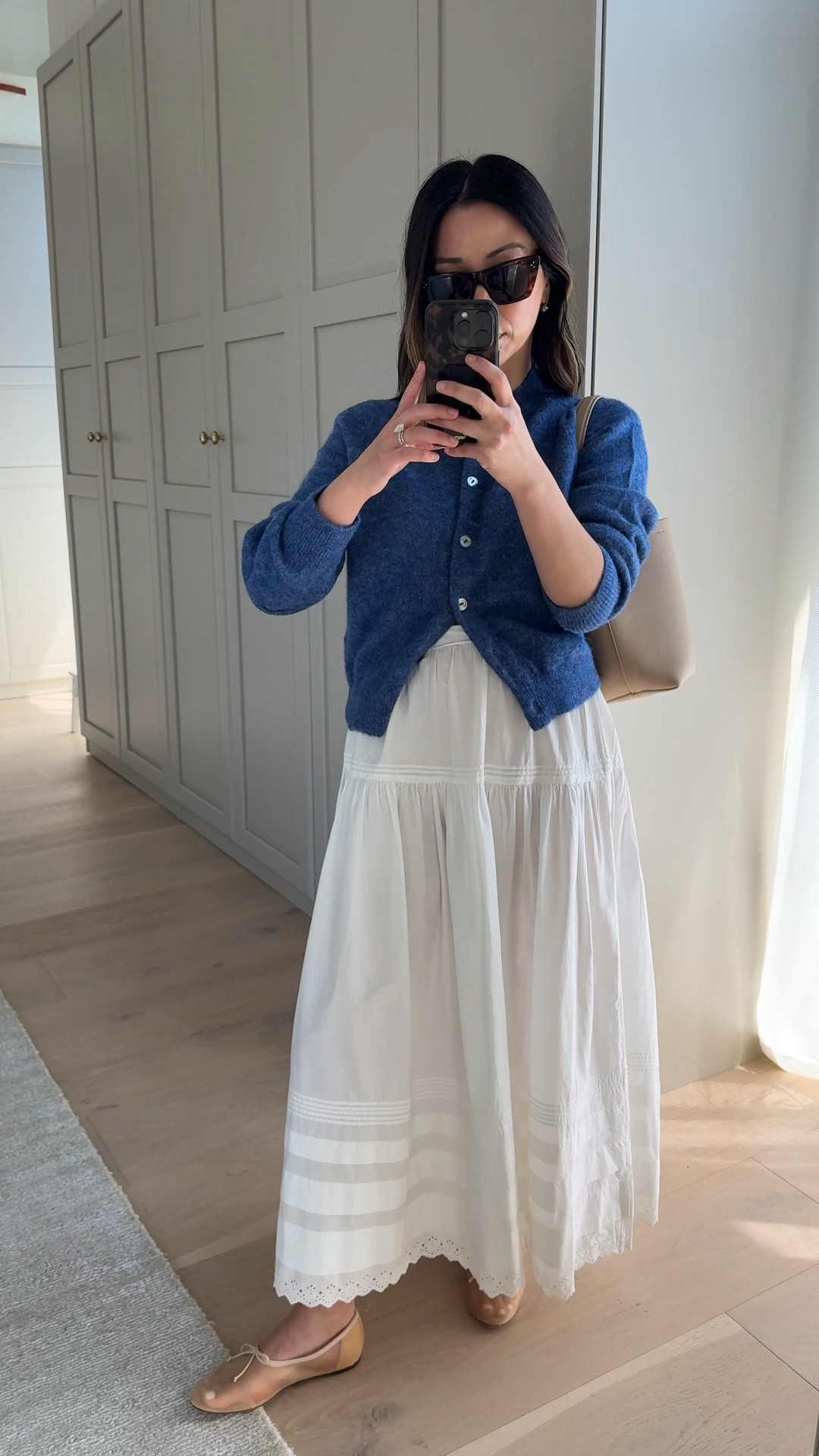 This Dôen skirt and cardigan from @Saks are so perfect for spring. Runs tts - wearing a small but need xs in the skirt and wearing a small in the cardigan. #Saks #SaksPartner

#LTKPetite