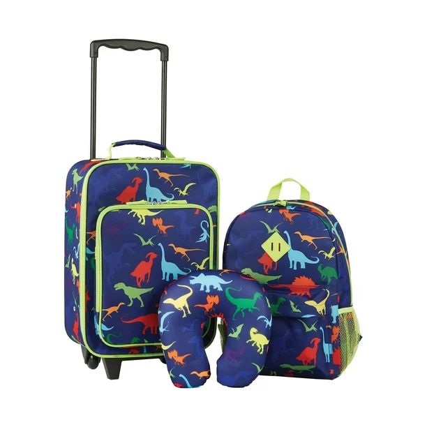 Protege Kids 3pc Luggage Set, Dinosaur - Walmart.com | Walmart (US)