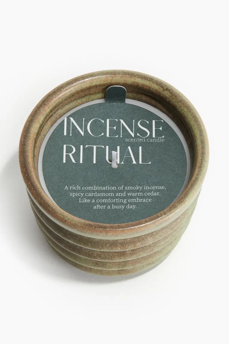 Scented Candle in a Stoneware Holder | H&M (US + CA)
