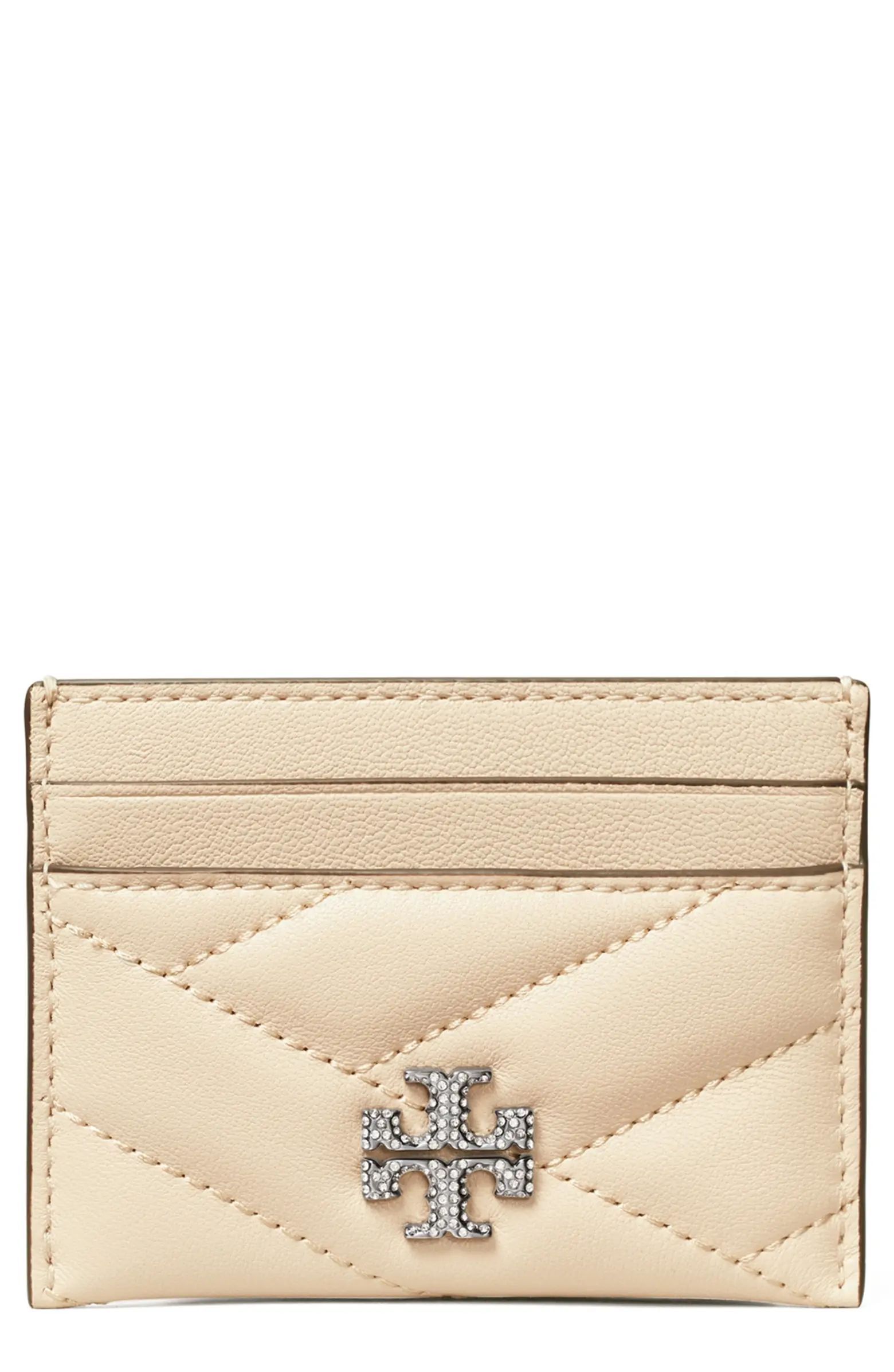 Tory Burch Kira Chevron Pavé Logo Leather Card Case | Nordstrom | Nordstrom