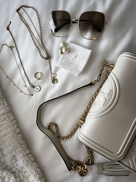 Cream and Gold Accessories #creampurse #creamandgold #goldjewelry #neutral 

#LTKstyletip #LTKSeasonal #LTKtravel