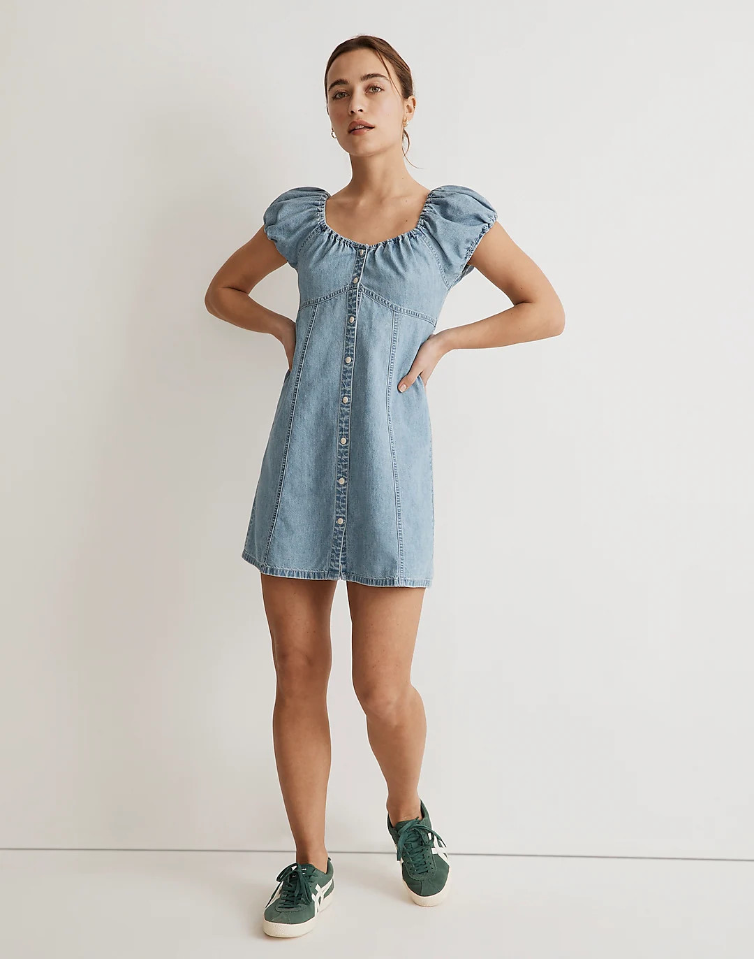 Denim Margie Mini Dress in Bevy Wash | Madewell