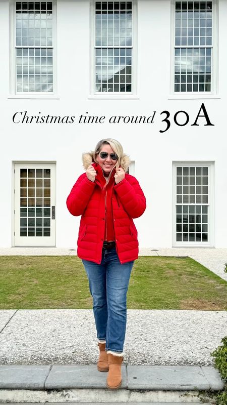 Christmas time around 30A! ✨ #walmartpartner Despite living near the beach, our winters still get cold (especially mornings and evenings) along #30A! I’m legit obsessed with this new, under $50 @walmartfashion winter coat! It’s so cozy and I love that there are two levels of closure, extended internal sleeves, and a cozy hood! It comes in 8 colors and is so cozy! I’m also wearing my favorite under $18 Walmart jeans. I sized up in the coat to allow room for sweaters but I’d say it fits true to size. The jeans also fit true to size. Also linking a few other winter favorites! 🎄🏄🏼‍♀️✨
.
#walmartfashion #ltkfindsunder50 #ltkfindsunder100 #ltkstyletip #ltkholiday #ltkseasonal #ltkgiftguide #ltkover40 #ltkmidsize #ltksalealert #ltkhome #ltktravel winter coats, cute coat ideas, puffer coat with hood

#LTKover40 #LTKsalealert #LTKfindsunder50