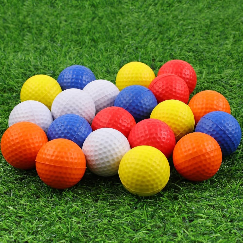 20 Pack Foam Golf Balls, 41mm Practice Golf Balls, Realistic Feel and Long Lasting Limited Fligh ... | Amazon (US)
