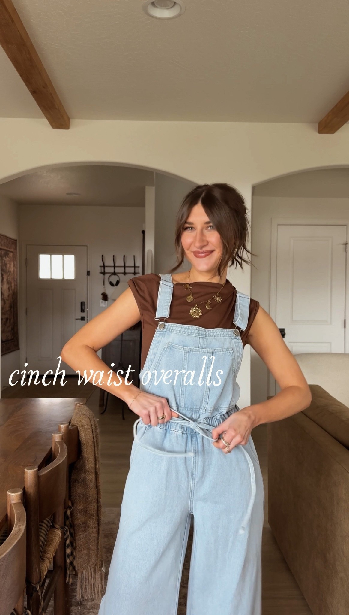 cinch waist overalls 

#LTKootd #LTKgrwm #LTKSaleAlert