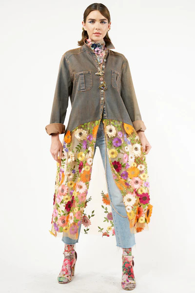 Madam Butterfly Maxi Shirt | Aratta LLC