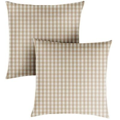 2pk Outdoor Throw Pillows Beige/White | Target