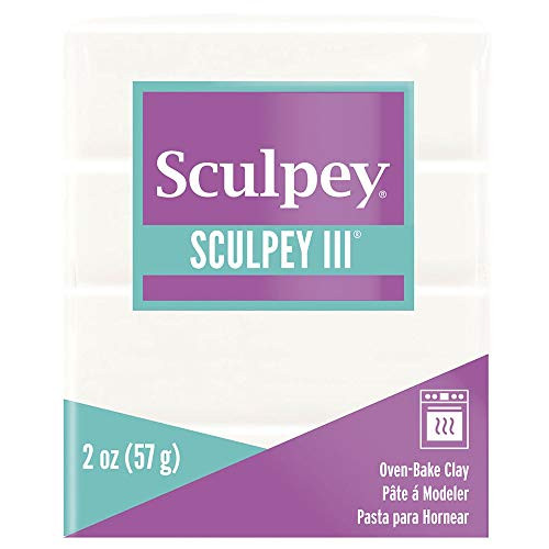 Sculpey III Polymer Oven-Bake Clay, White, Non Toxic, 2 oz. bar, Great for modeling, sculpting, holi | Amazon (US)