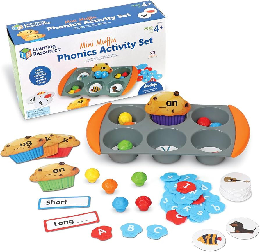 Learning Resources Mini Muffin Phonics Activity Set - ABC Learning Toys for Toddlers, Preschool T... | Amazon (US)