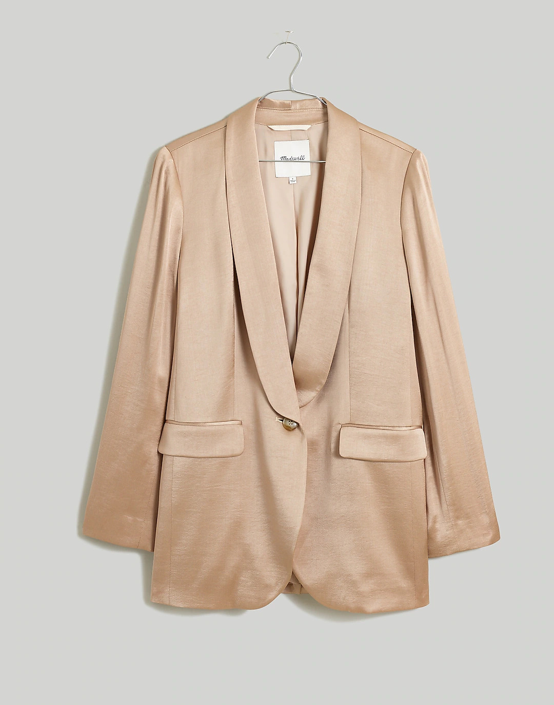 Satin Oversized Blazer | Madewell