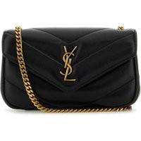 Saint Laurent Black Leather Mini Lou Lou Crossbody Bag | Balardi (US & Canada)