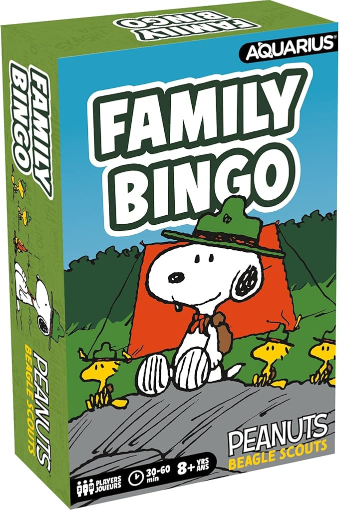 Aquarius Peanuts Snoopy Beagle Scouts Family Bingo - Fun Family Party Game for Kids, Teens & Adul... | Amazon (US)