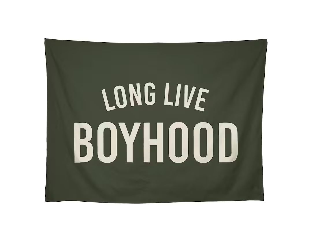 Long Live Boyhood Banner Flag, Boys Wall Banner, Boys Room Decor, Boyhood Flag, Kids Decor, Wall ... | Etsy (US)