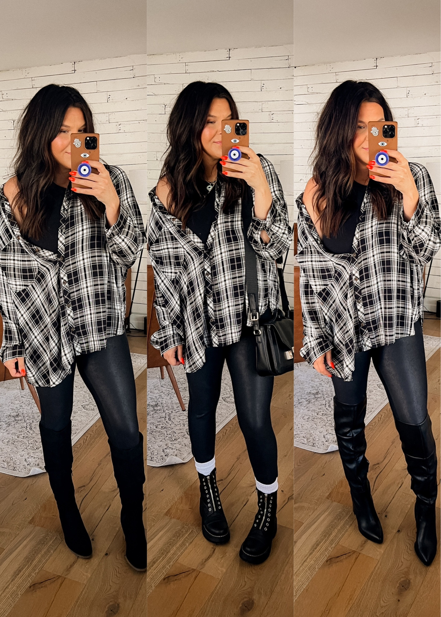 Casual Flannel Outfit with 3 different boot options. 

#walmartpartner #walmartfashion @walmartfashion

Flannel: 2X
Leggings:  Large
Boots: all TTS, size up if half size 

Walmart finds, Walmart look, walmart fashion, oversized flannel 

#LTKfindsunder50 #LTKmidsize #LTKstyletip