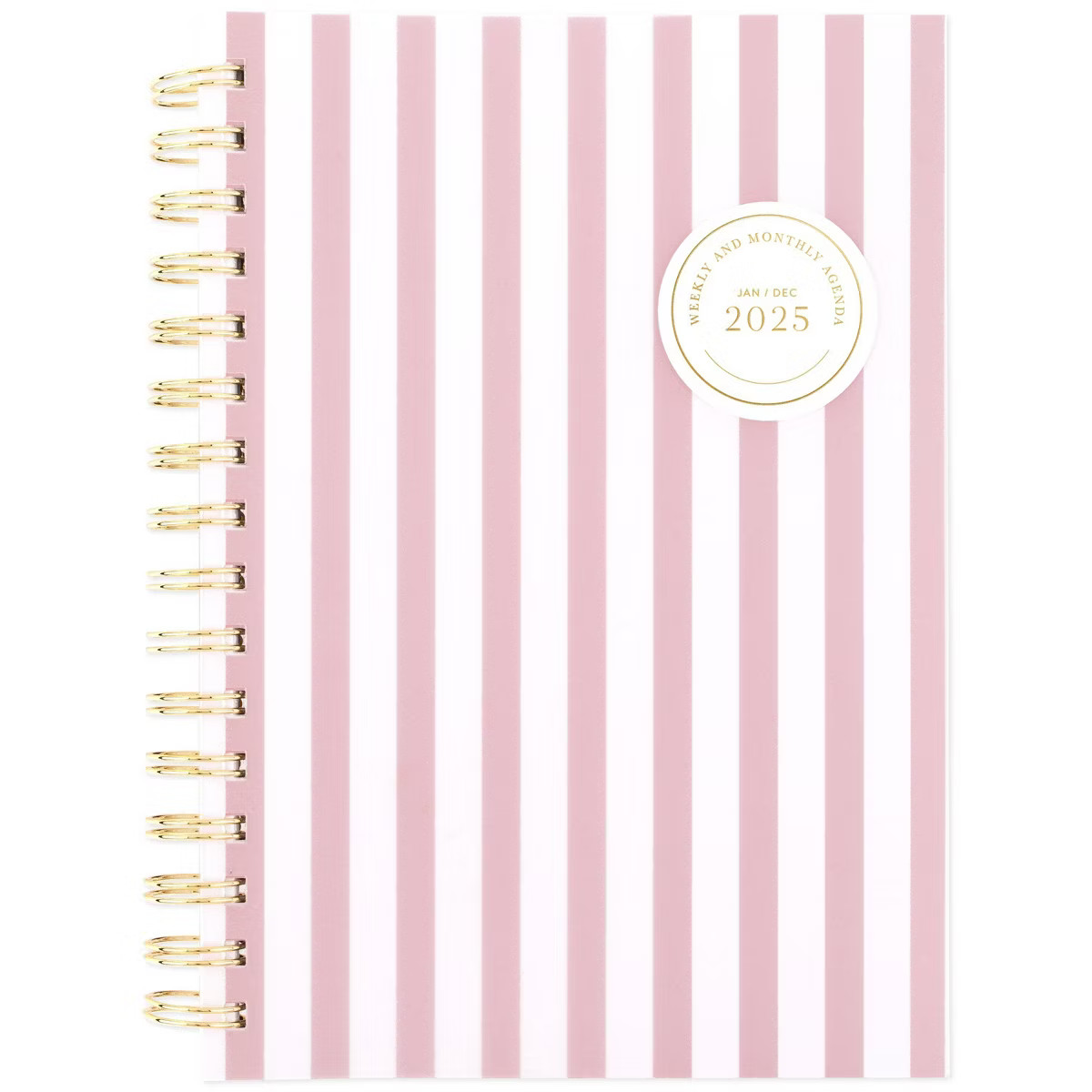 Sugar Paper Essentials 2025 Weekly/Monthly Planner 6.125"x8.5" Frosted Roe Stripe: Non-Toxic, Aci... | Target