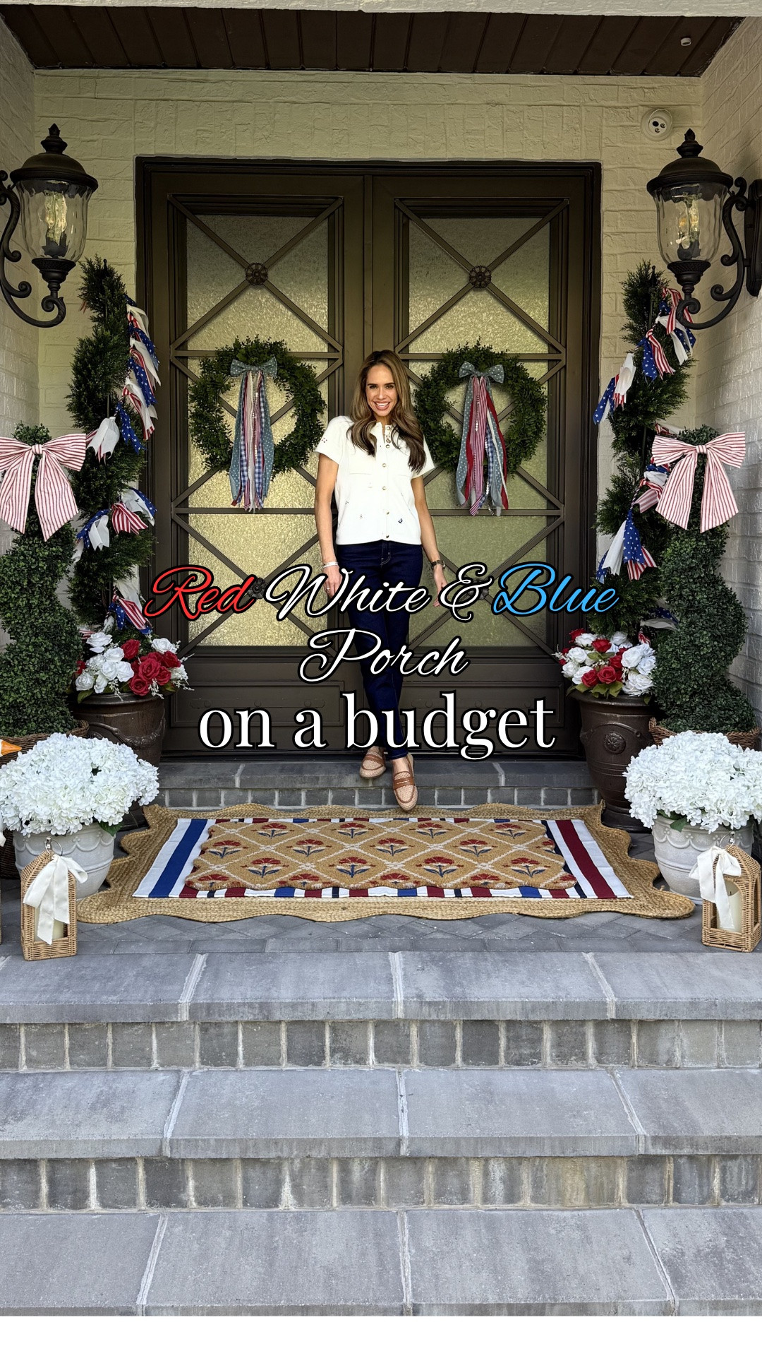 Designer Americana porch vibes… but make it Walmart prices 🇺🇸✨

Not that I need an excuse to go all out on porch decor… but America turning 250 this year feels like a pretty good one to me 🇺🇸✨
❤️🤍💙

The mix of layers, cozy textures, and charming bows gives such an elevated, timeless summer feel without the high-end price tag 👏🏼

Don’t forget to save this for all your patriotic porch decorating inspo before these pieces sell out 👀

#walmartpartner #summerporch #patrioticdecor #americanasummer #frontporchinspo affordable luxury mom, Walmart home, affordable decor, america

#LTKSeasonal #LTKHome #LTKBeauty