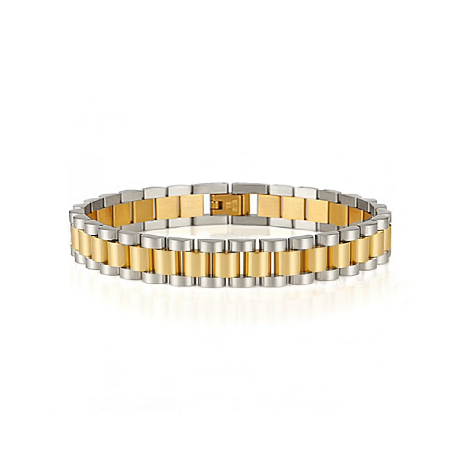 Two-Tone Timepiece Link Bracelet | Wolf & Badger