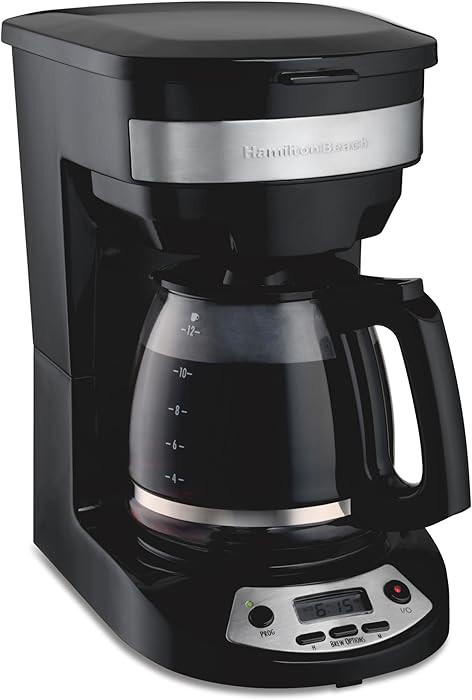 Hamilton Beach 12 Cup Programmable Drip Coffee Maker Machine, Regular & Bold Brew Options, Auto P... | Amazon (US)