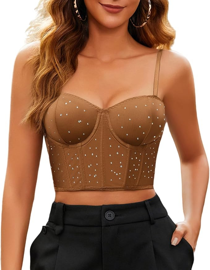 Avidlove Corset Tops For Women Push Up Bustier lingerie Y2K Sexy Going Out Party Club Top | Amazon (US)