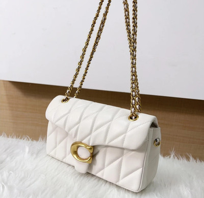 COACH Tabby 26 Quilted Shoulder Bag Beige Leather CP150 Outlet New | eBay US