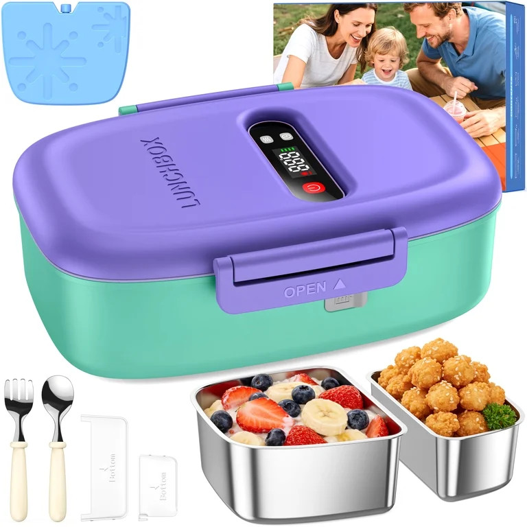 MPOW Cordless Electric Lunch Box, Heated Lunch Box for Kids, Battery Powered with Automatic Sched... | Walmart (US)