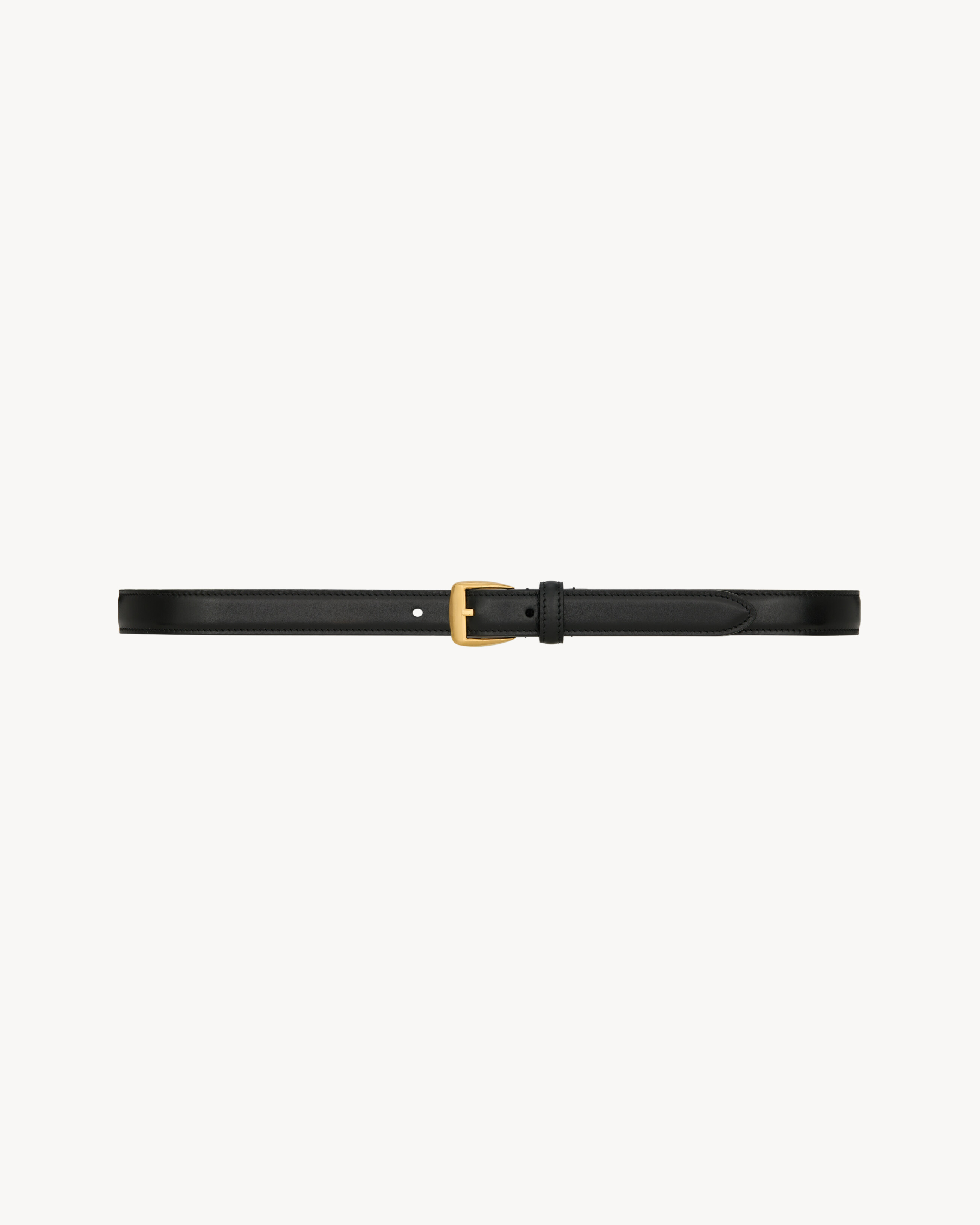 trapezoid thin belt in smooth leather | Saint Laurent Inc. (Global)
