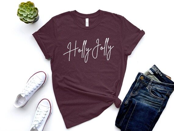 Holly Jolly Holiday Shirt - Etsy | Etsy (US)