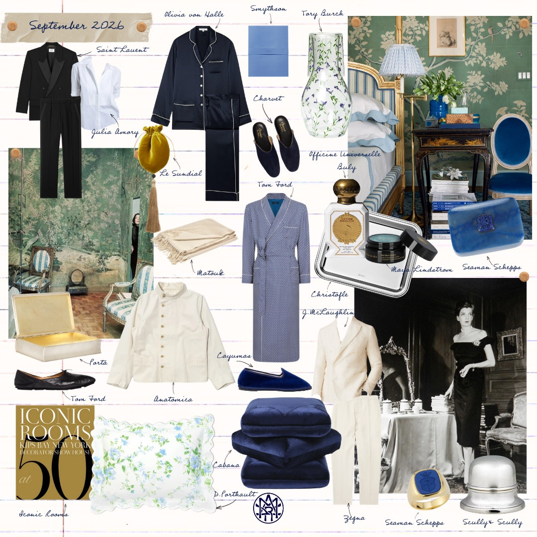 MDS Favorites | September 2026
Inspired by Pauline de Rothschild, her Paris apartment, and our “Sleeping Beauty” bedsit, we imagine a day at the bedside. Pajamas and slippers, beautiful stationery, a favorite fragrance, something silver, and a few things simply too lovely to resist. 

#markdsikes #MDSfavorites #MDSinteriors #MDS15🛏️