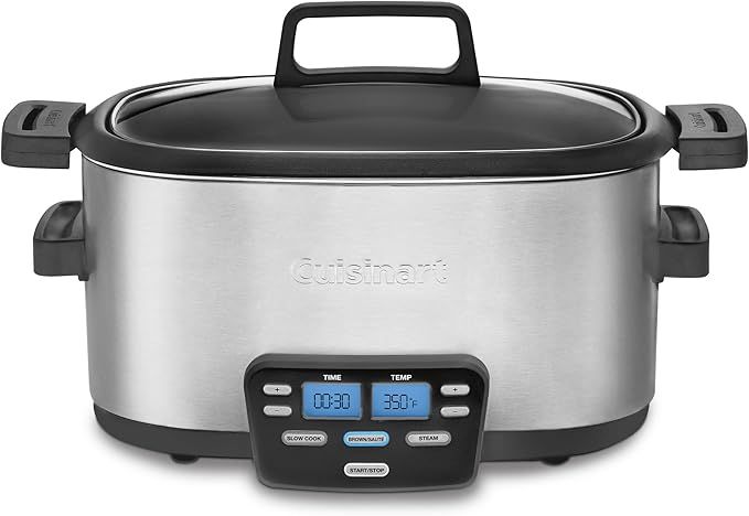 Cuisinart MSC-600 3-In-1 Cook Central 6-Quart Multi-Cooker: Slow Cooker, Brown/Saute, Steamer | Amazon (US)