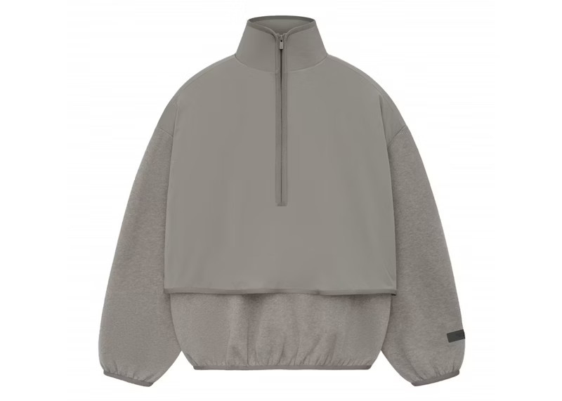 Fear of God Essentials Core Collection Nylon Fleece Mockneck Dust/Heather Grey | StockX