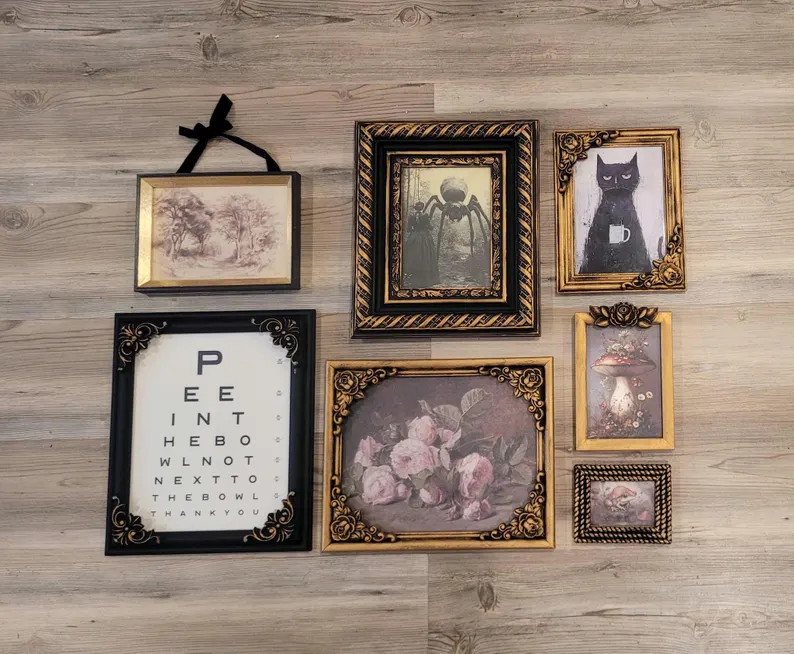 Vintage and Modern Picture Frames: Gold Ornate, Moody, Dark Academia, Gallery Wall, Maximalist | Etsy (US)