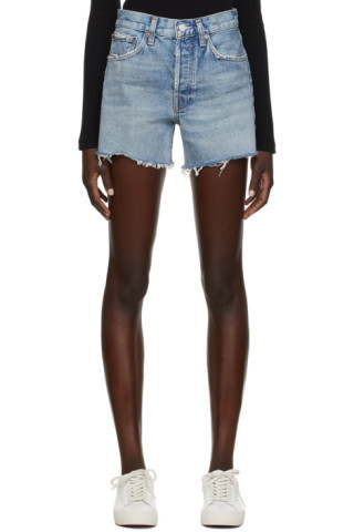 Blue Denim Parker Long Vintage Shorts | SSENSE