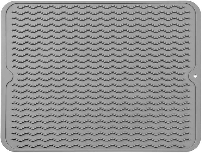 Silicone Dish Drying Mat for Kitchen Counter or Sink, Refrigerator or Drawer Liner, Easy Clean, E... | Amazon (US)